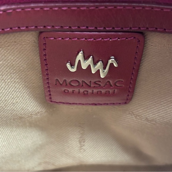 Monsac Women’s Purse. Cranberry color. Good condition. - Picture 3 of 9
